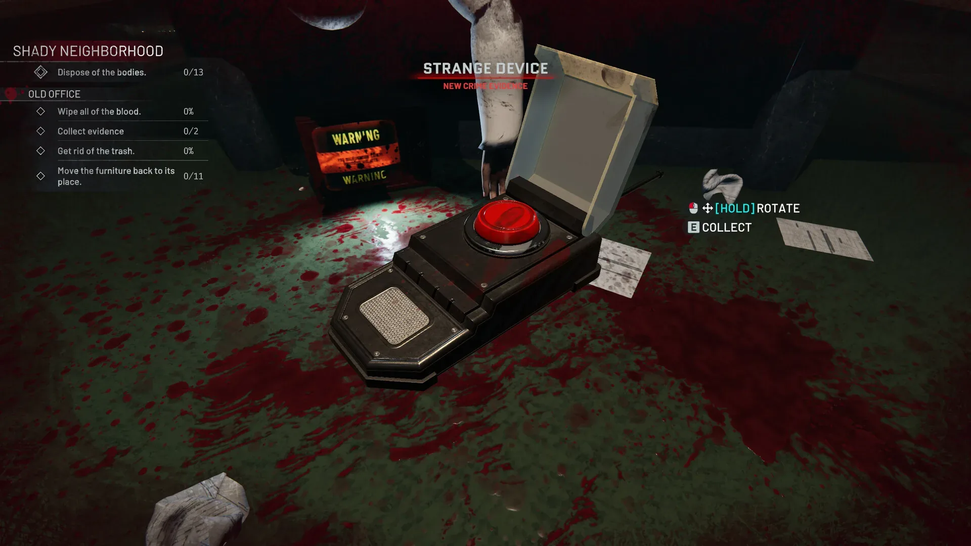 Crime Scene Cleaner — вид от третьего лица во время уборки